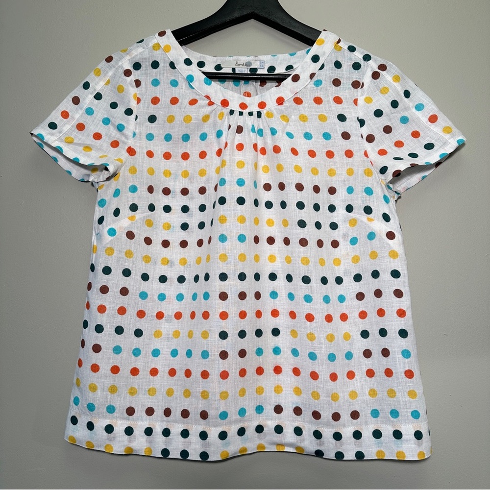 Boden 100% Linen Polka Dot Top US Size 6 *CLOSET CLOSING SALE*